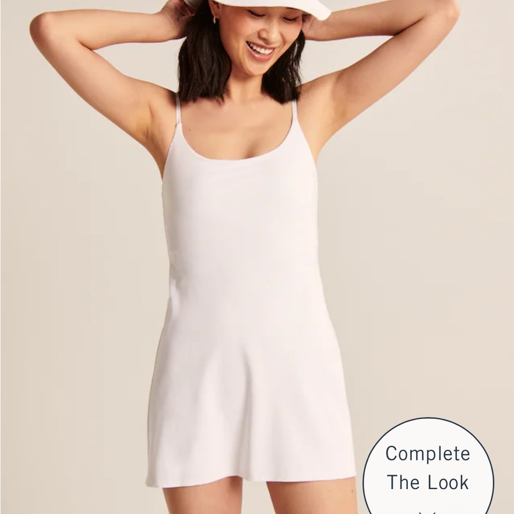 Abercrombie White workout traveler mini dress